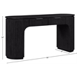 Meridian Furniture Astrid Black Rubberwood Oak Veneer Desk