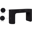 Meridian Furniture Astrid Black Rubberwood Oak Veneer Desk
