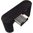 Meridian Furniture Astrid Black Rubberwood Oak Veneer Desk