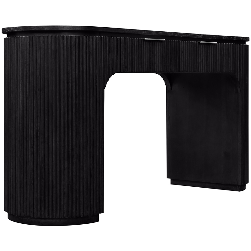 Meridian Furniture Astrid Black Rubberwood Oak Veneer Desk