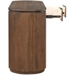 Meridian Furniture Astrid Brown Rubberwood Oak Veneer Desk