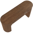Meridian Furniture Astrid Brown Rubberwood Oak Veneer Desk