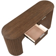 Meridian Furniture Astrid Brown Rubberwood Oak Veneer Desk