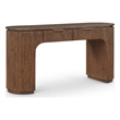 Meridian Furniture Astrid Brown Rubberwood Oak Veneer Desk