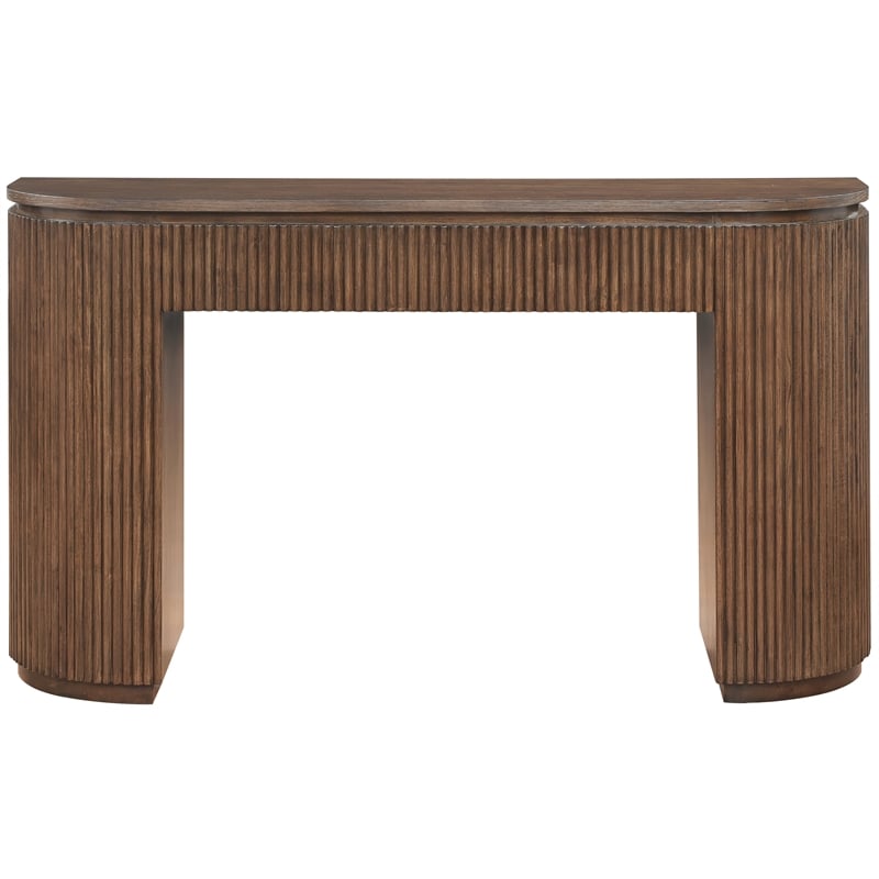 Meridian Furniture Astrid Brown Rubberwood Oak Veneer Console Table