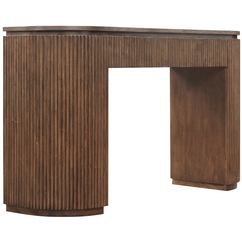 Meridian Furniture Astrid Brown Rubberwood Oak Veneer Console Table