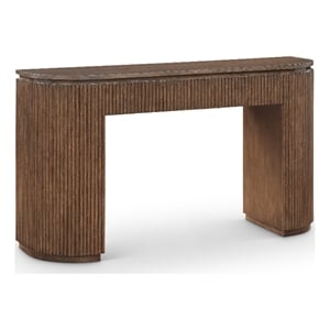 Meridian Furniture Astrid Brown Rubberwood Oak Veneer Console Table