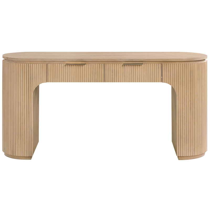 Meridian Furniture Astrid Natural Rubberwood Oak Veneer Desk