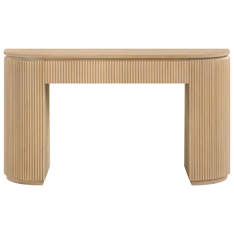 Meridian Furniture Astrid Natural Rubberwood Oak Veneer Console Table