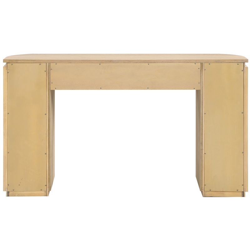 Meridian Furniture Astrid Natural Rubberwood Oak Veneer Console Table