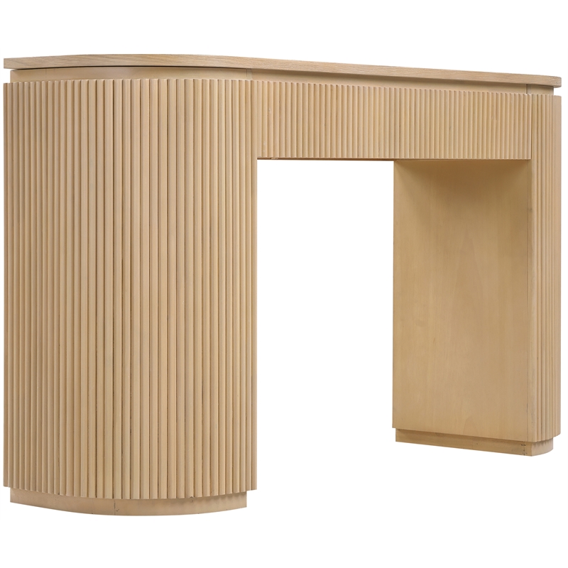 Meridian Furniture Astrid Natural Rubberwood Oak Veneer Console Table