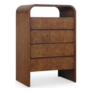 Meridian Furniture Giada Brown Oak And Ash Burl Veneer Chest