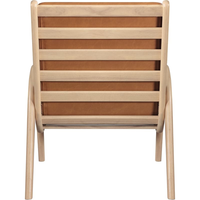 Meridian Furniture Randal Cognac Vegan Leather Accent Chair