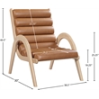 Meridian Furniture Randal Cognac Vegan Leather Accent Chair