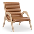 Meridian Furniture Randal Cognac Vegan Leather Accent Chair