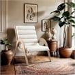 Meridian Furniture Randal Cream Vegan Leather Accent Chair