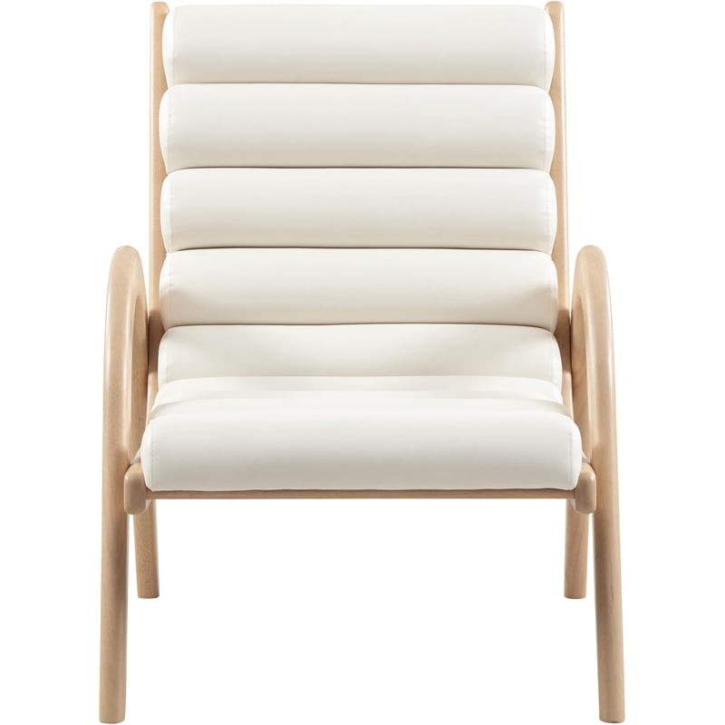 Meridian Furniture Randal Cream Vegan Leather Accent Chair