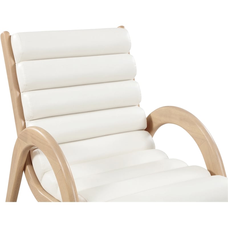 Meridian Furniture Randal Cream Vegan Leather Accent Chair