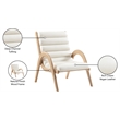 Meridian Furniture Randal Cream Vegan Leather Accent Chair
