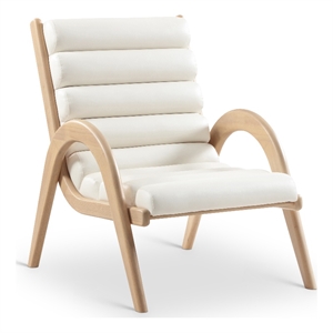 Meridian Furniture Randal Cream Vegan Leather Accent Chair