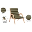 Meridian Furniture Randal Olive Vegan Leather Accent Chair