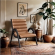 Meridian Furniture Randal Cognac Vegan Leather Accent Chair