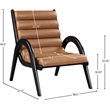 Meridian Furniture Randal Cognac Vegan Leather Accent Chair