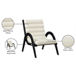 Meridian Furniture Randal Cream Vegan Leather Accent Chair
