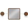 Meridian Furniture Giada Brown Oak And Ash Burl Veneer Mirror