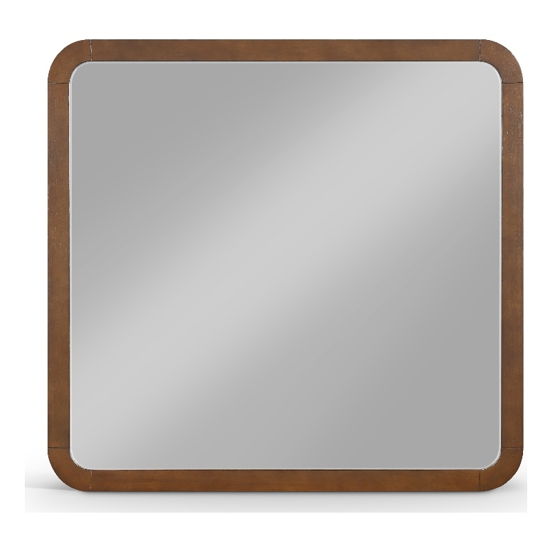 Meridian Furniture Giada Brown Oak And Ash Burl Veneer Mirror