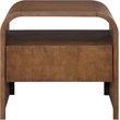 Meridian Furniture Giada Brown Oak And Ash Burl Veneer Night Stand