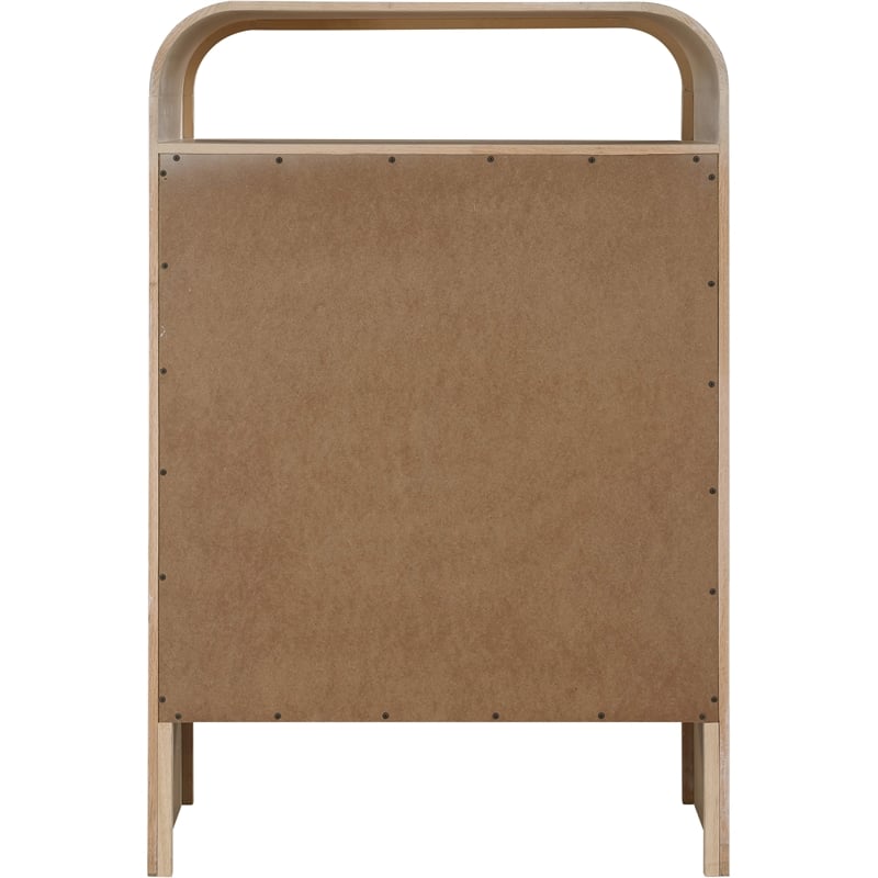 Meridian Furniture Giada Natural Oak And Ash Burl Veneer Chest