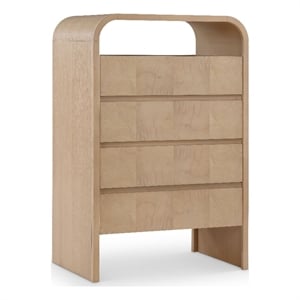 Meridian Furniture Giada Natural Oak And Ash Burl Veneer Chest