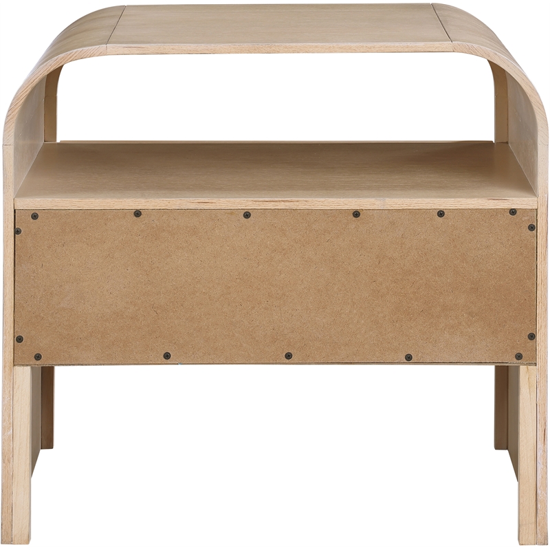 Meridian Furniture Giada Natural Oak And Ash Burl Veneer Night Stand
