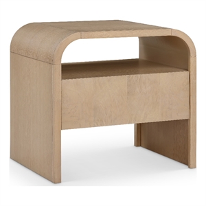 Meridian Furniture Giada Natural Oak And Ash Burl Veneer Night Stand