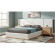 Meridian Furniture Bennet Cream Linen Textured Fabric Full Bed