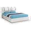 Meridian Furniture Bennet Cream Linen Textured Fabric King Bed