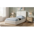 Meridian Furniture Bennet Cream Linen Textured Fabric Twin Bed