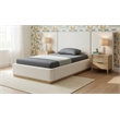 Meridian Furniture Bennet Cream Linen Textured Fabric Twin Bed