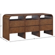 Meridian Furniture Giada Brown Oak And Ash Burl Veneer Dresser