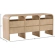 Meridian Furniture Giada Natural Oak And Ash Burl Veneer Dresser