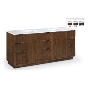 Meridian Furniture Willard 72&quot Brown Engineered Stone Bathroom Vanity