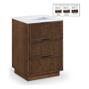 Meridian Furniture Willard 24&quot Brown Engineered Stone Bathroom Vanity