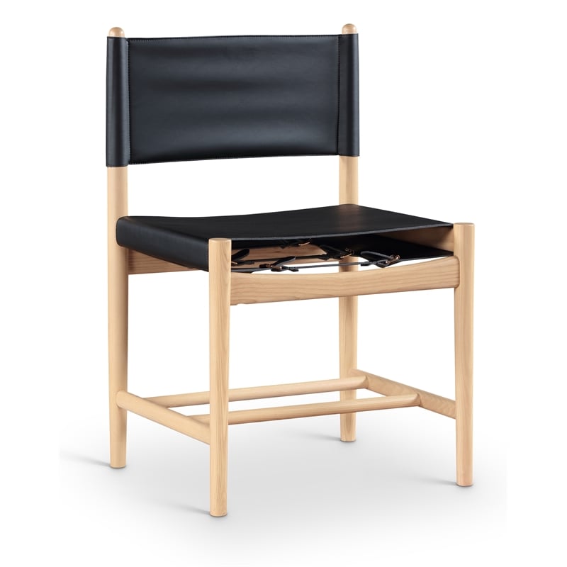 Meridian Furniture Rawlins Black Vegan Leather Dining Chair (Set of 2)