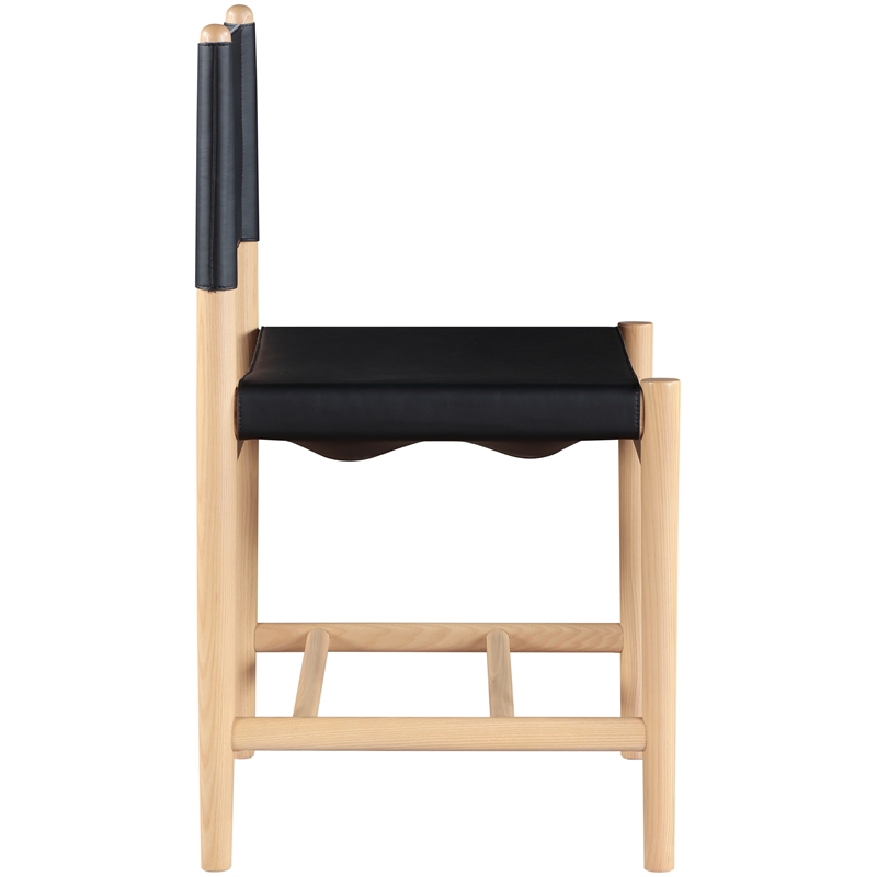 Meridian Furniture Rawlins Black Vegan Leather Dining Chair (Set of 2)
