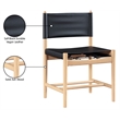 Meridian Furniture Rawlins Black Vegan Leather Dining Chair (Set of 2)