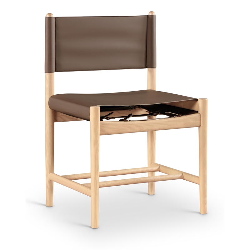 Meridian Furniture Rawlins Brown Vegan Leather Dining Chair (Set of 2)