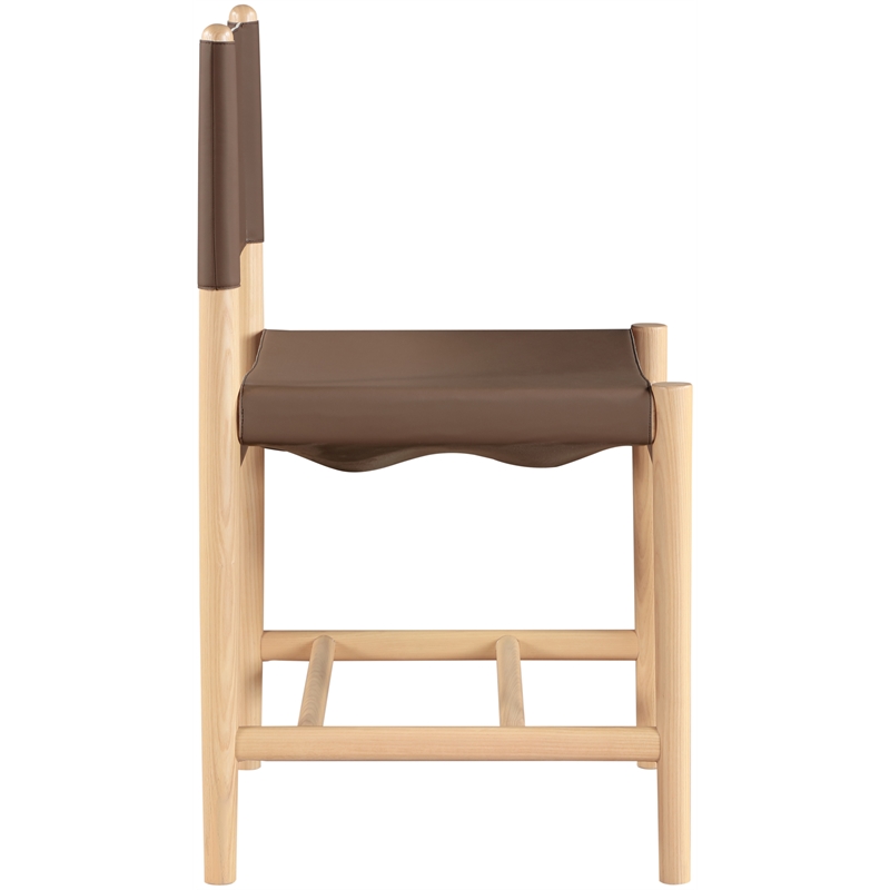 Meridian Furniture Rawlins Brown Vegan Leather Dining Chair (Set of 2)