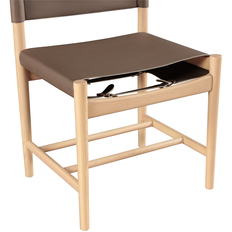 Meridian Furniture - Rawlins Vegan Leather Upholstered Dining Chair, Set of 2 - Brown - Thumbnail 5