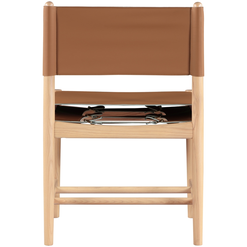 Meridian Furniture Rawlins Cognac Vegan Leather Dining Chair (Set of 2)
